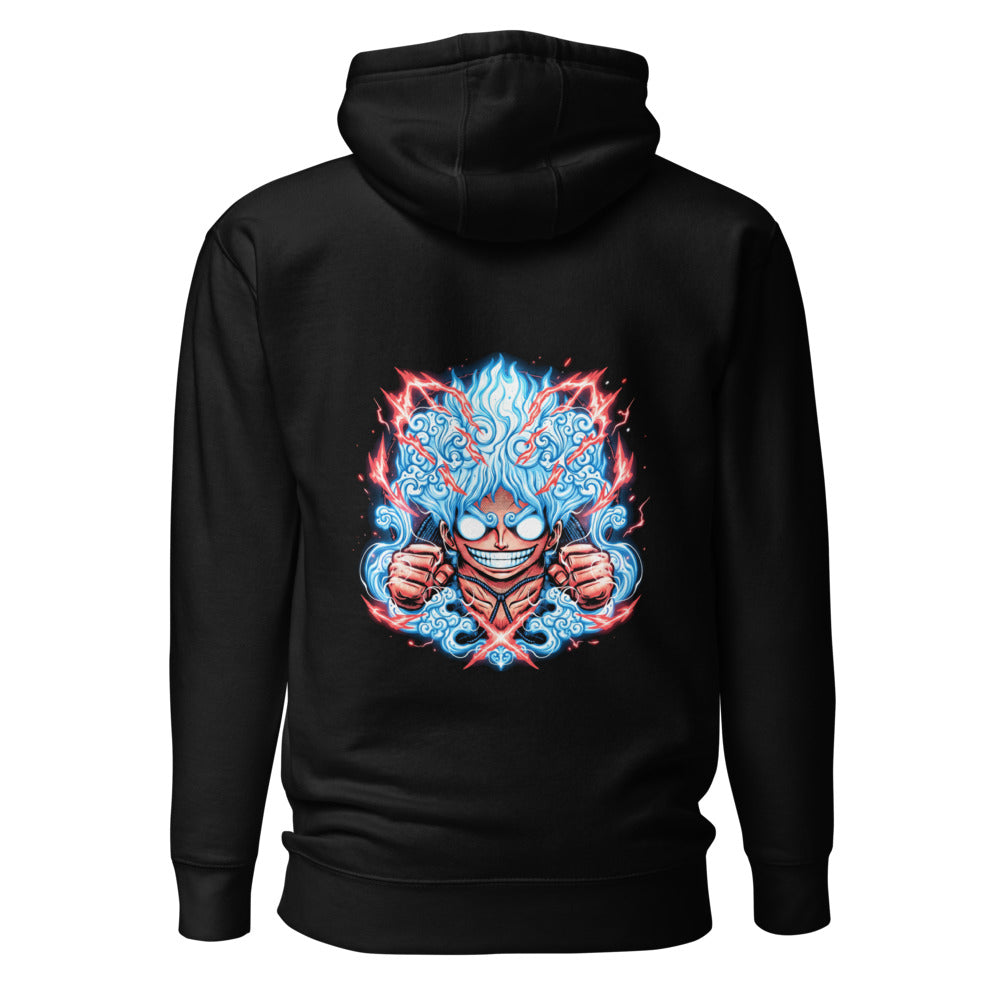 Hoodie One Piece Luffy Gear 5 Red Lightning - Espalda
