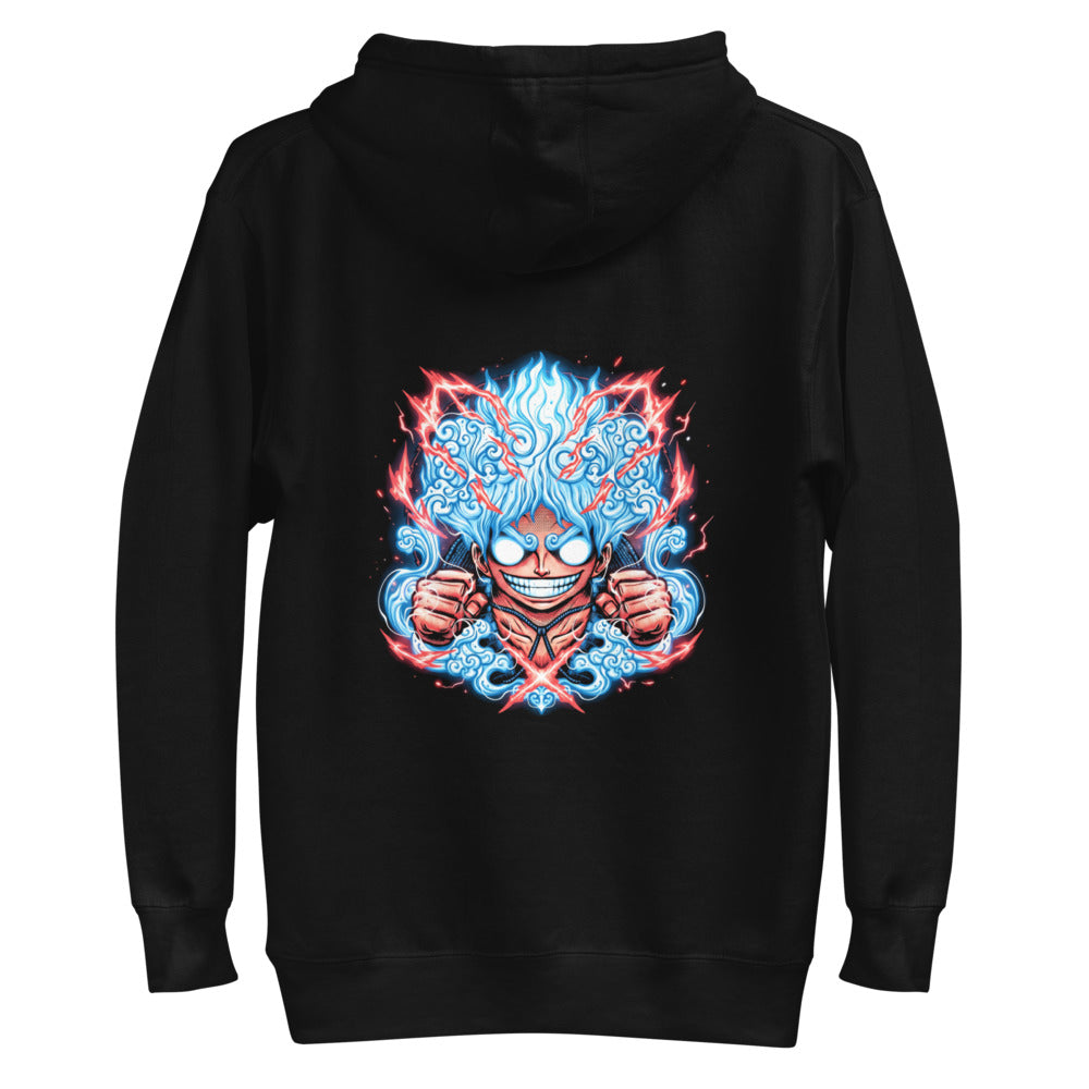 Hoodie One Piece Luffy Gear 5 Red Lightning - Plano
