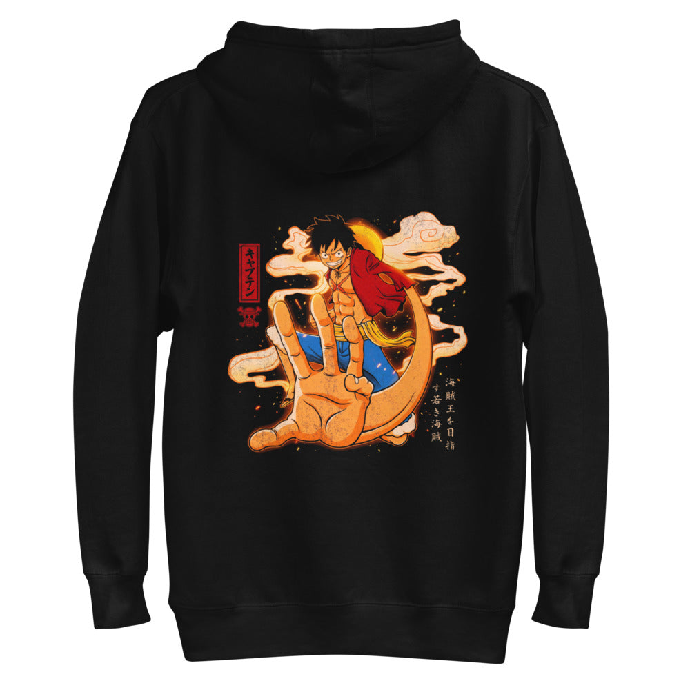 Hoodie One Piece Luffy Giant Hand Captain Clouds - Plano