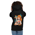 Hoodie One Piece Nami Ice Cream Summer - Modelo femenina espalda