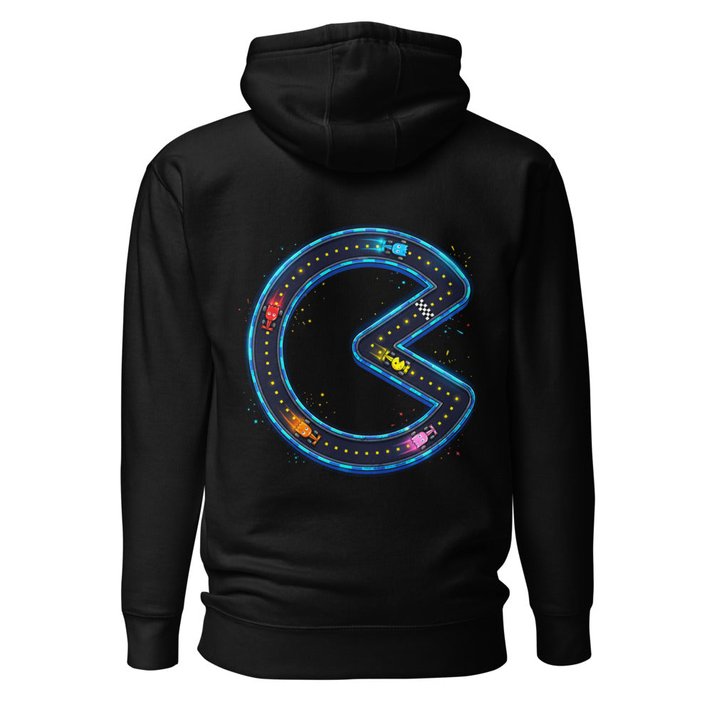 Hoodie Pac-Man Ghost F1 Racers Neon Track - Espalda