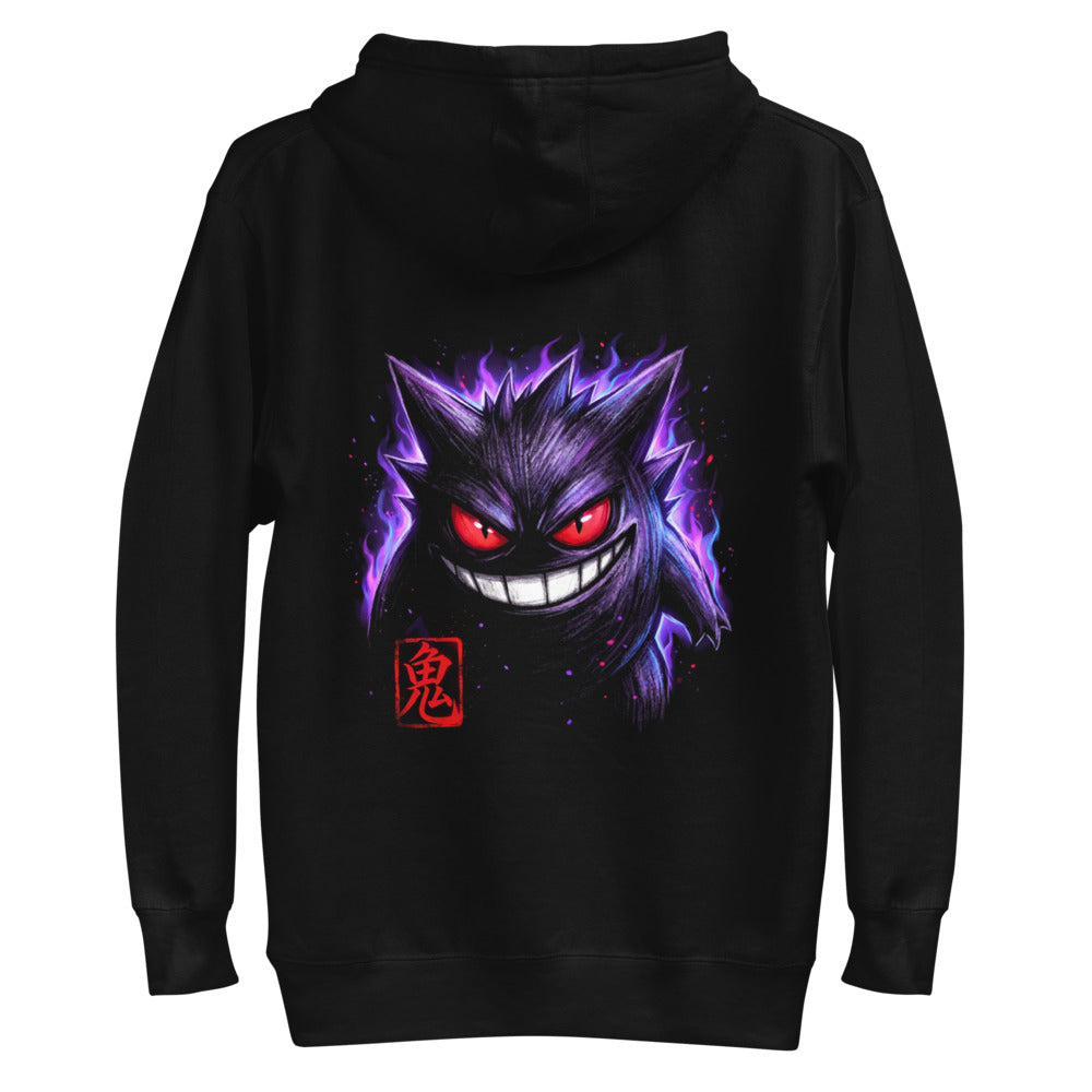 Hoodie Pokemon Gengar Oni Kanji Red Seal - Plano