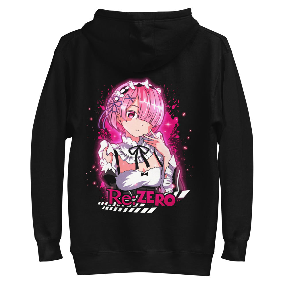 Hoodie Re Zero Ram Pink Maid Splash - Plano