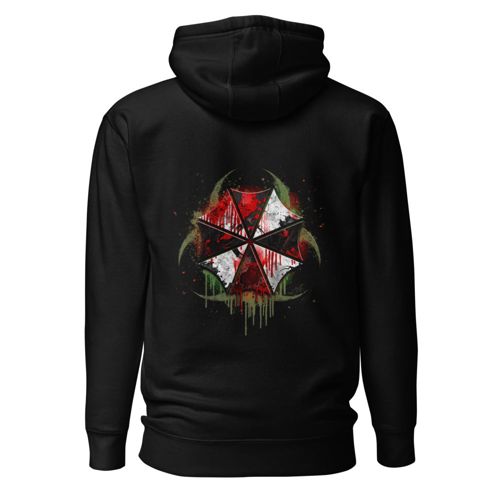 Hoodie Resident Evil Umbrella Biohazard Grunge Logo - Espalda