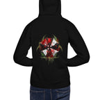 Hoodie Resident Evil Umbrella Biohazard Grunge Logo - Modelo espalda A