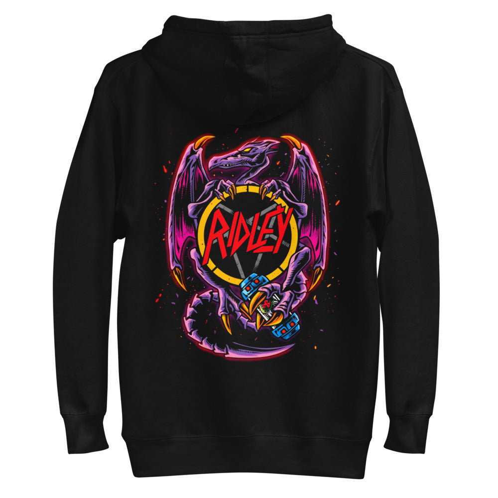 Hoodie Ridley Metroid Metal Logo Pentagram Dragon - Plano