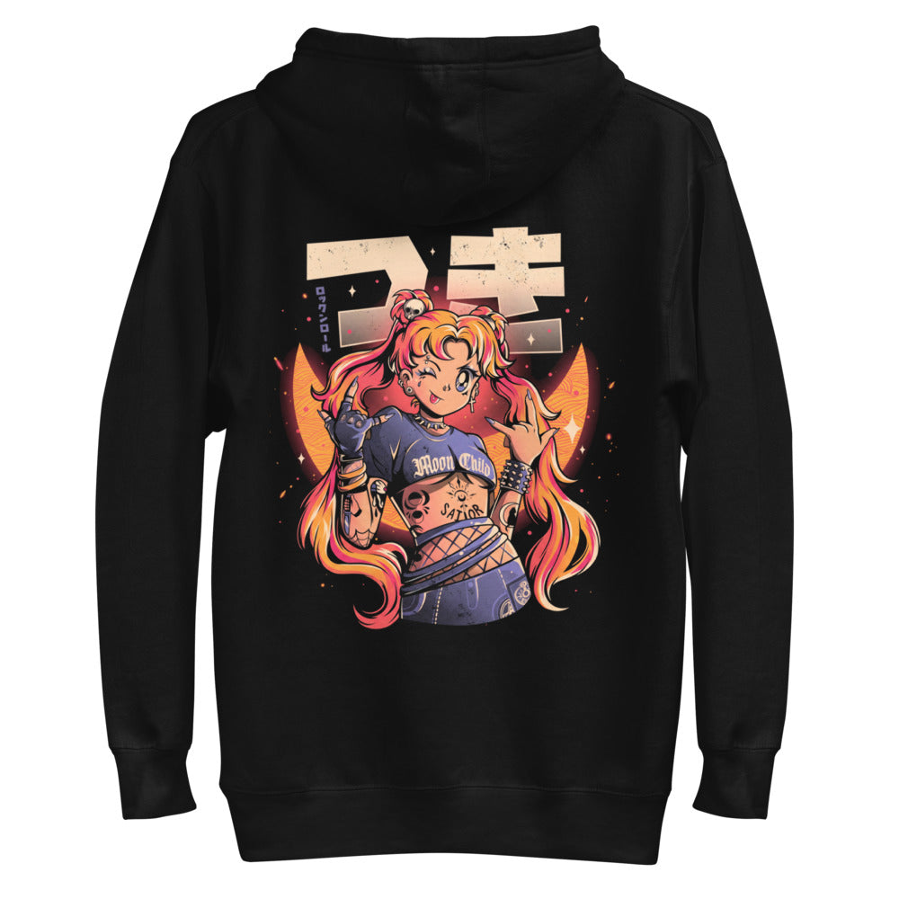 Hoodie Sailor Moon Punk Rocker Moon Child - Plano