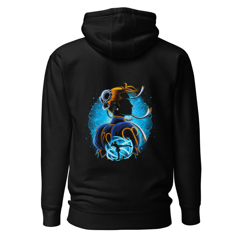 Hoodie Street Fighter Chun-Li Blue Lotus Kick - Espalda