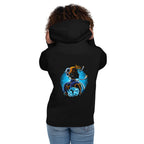 Hoodie Street Fighter Chun-Li Blue Lotus Kick - Modelo femenina espalda