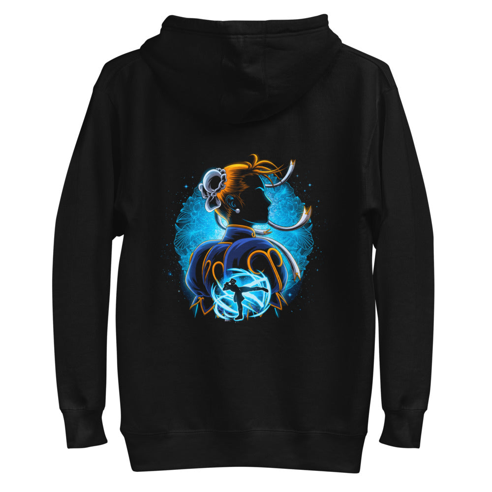 Hoodie Street Fighter Chun-Li Blue Lotus Kick - Plano