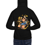 Hoodie Street Fighter Chun Li Golden Spiked Bracelets - Modelo espalda A
