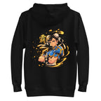 Hoodie Street Fighter Chun Li Golden Spiked Bracelets - Plano