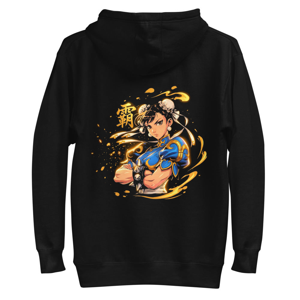 Hoodie Street Fighter Chun Li Golden Spiked Bracelets - Plano