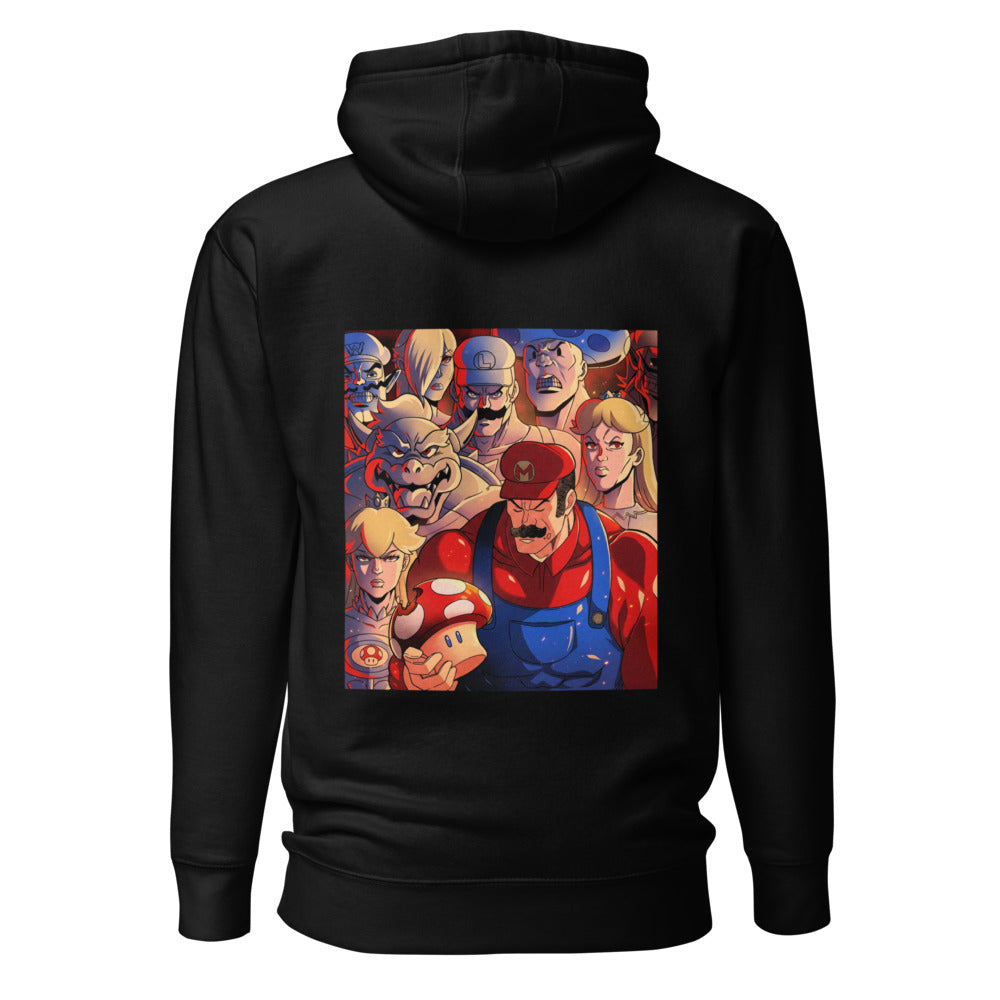 Hoodie Super Mario Gritty Cast Red Mushroom - Espalda