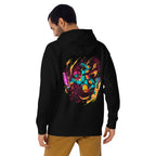 Hoodie Teal Power Suit Arm Cannon Jump Kick - Modelo masculino espalda