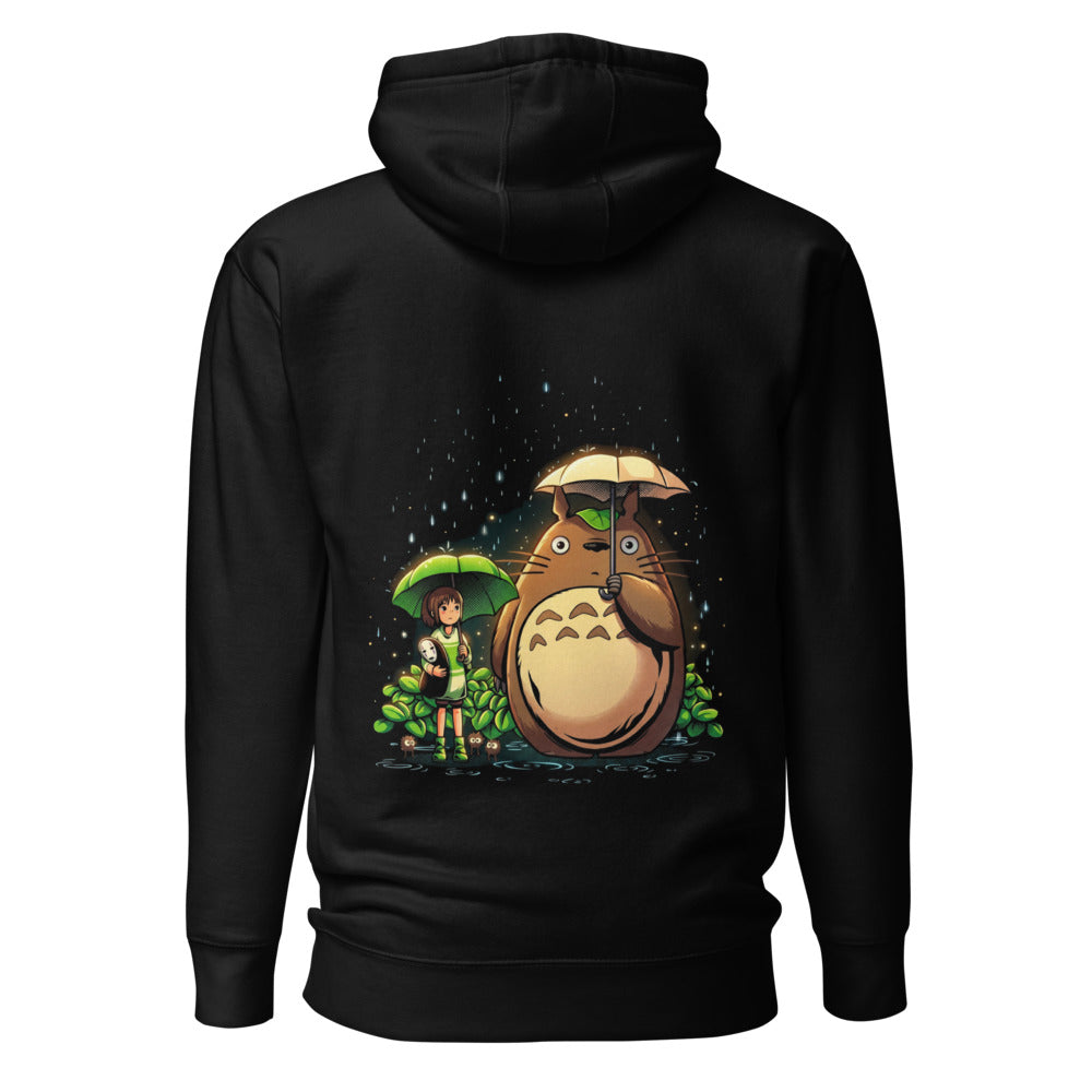 Hoodie Totoro Chihiro No Face Rain Umbrellas - Espalda
