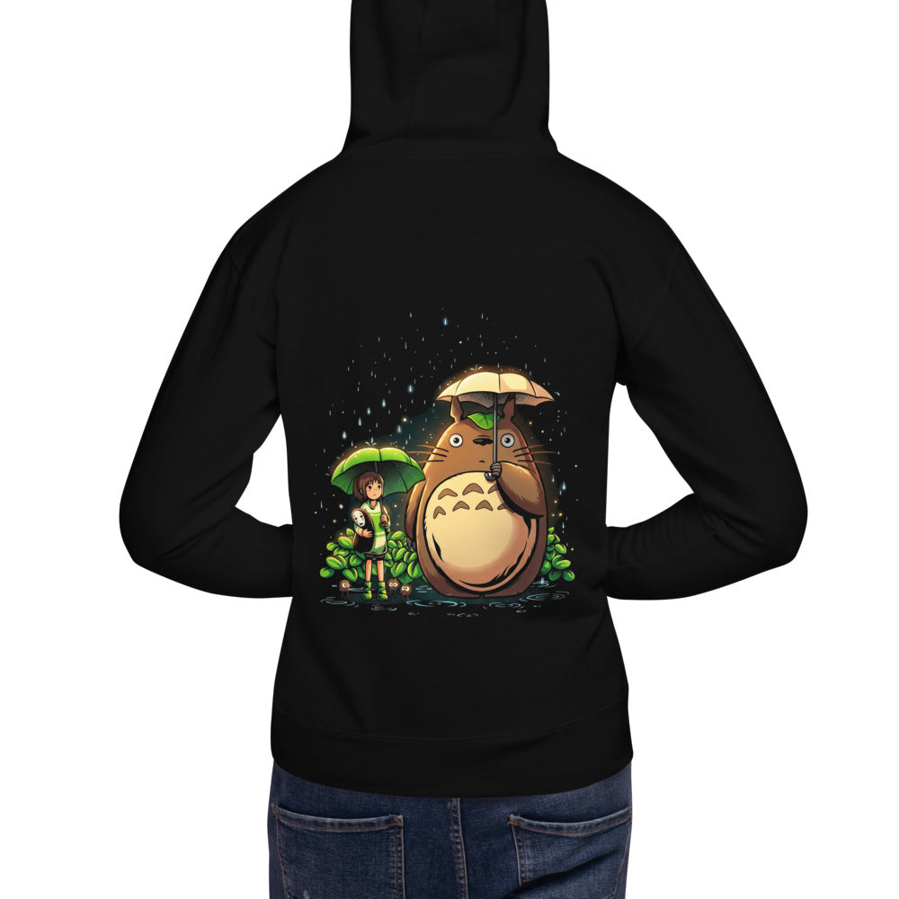 Hoodie Totoro Chihiro No Face Rain Umbrellas - Modelo espalda A