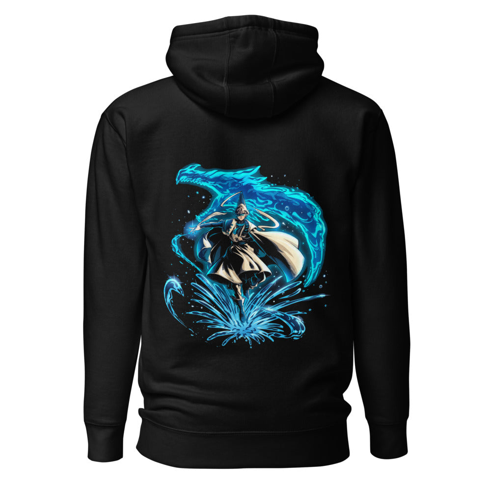 Hoodie Water Wizard Blue Dragon Splash - Espalda