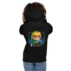 Hoodie Zelda Link Chibi Ocarina Melody - Modelo femenina espalda
