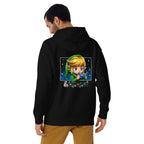 Hoodie Zelda Link Chibi Ocarina Melody - Modelo masculino espalda