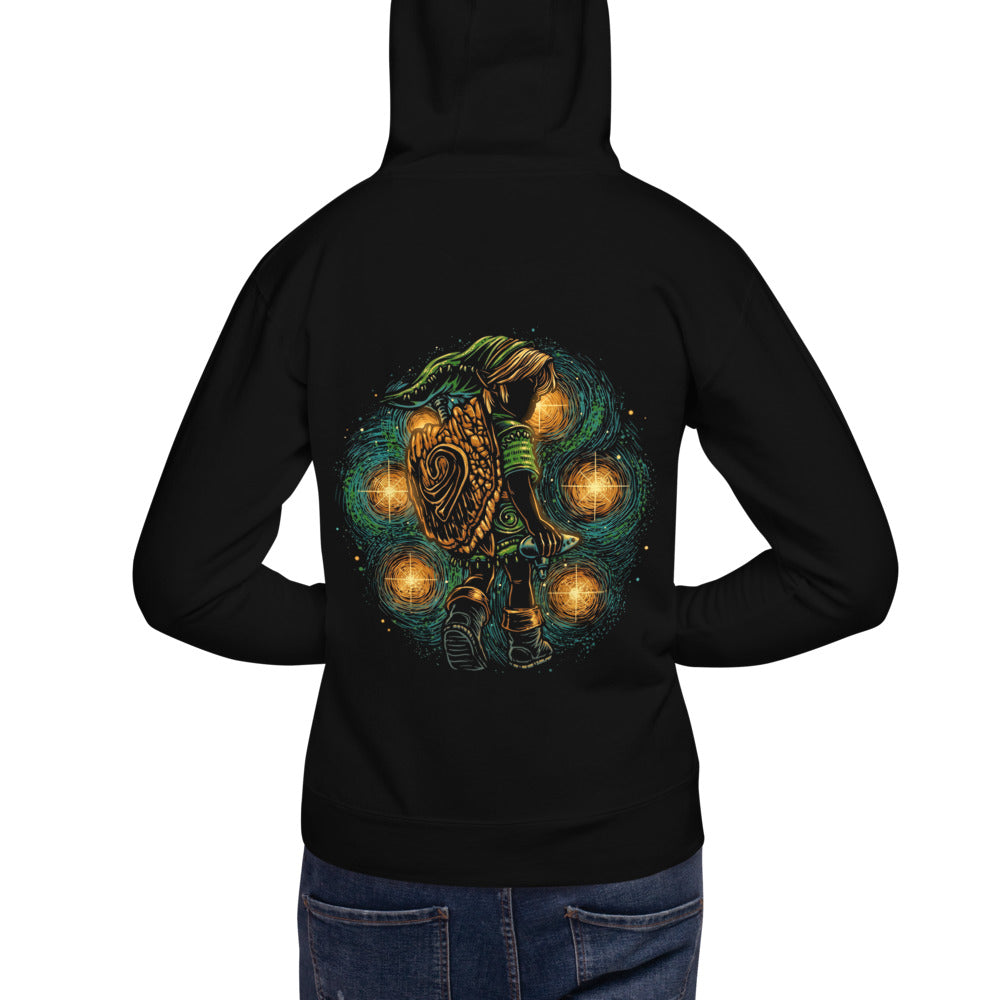 Hoodie Zelda Link Starry Night Ocarina - Modelo espalda A