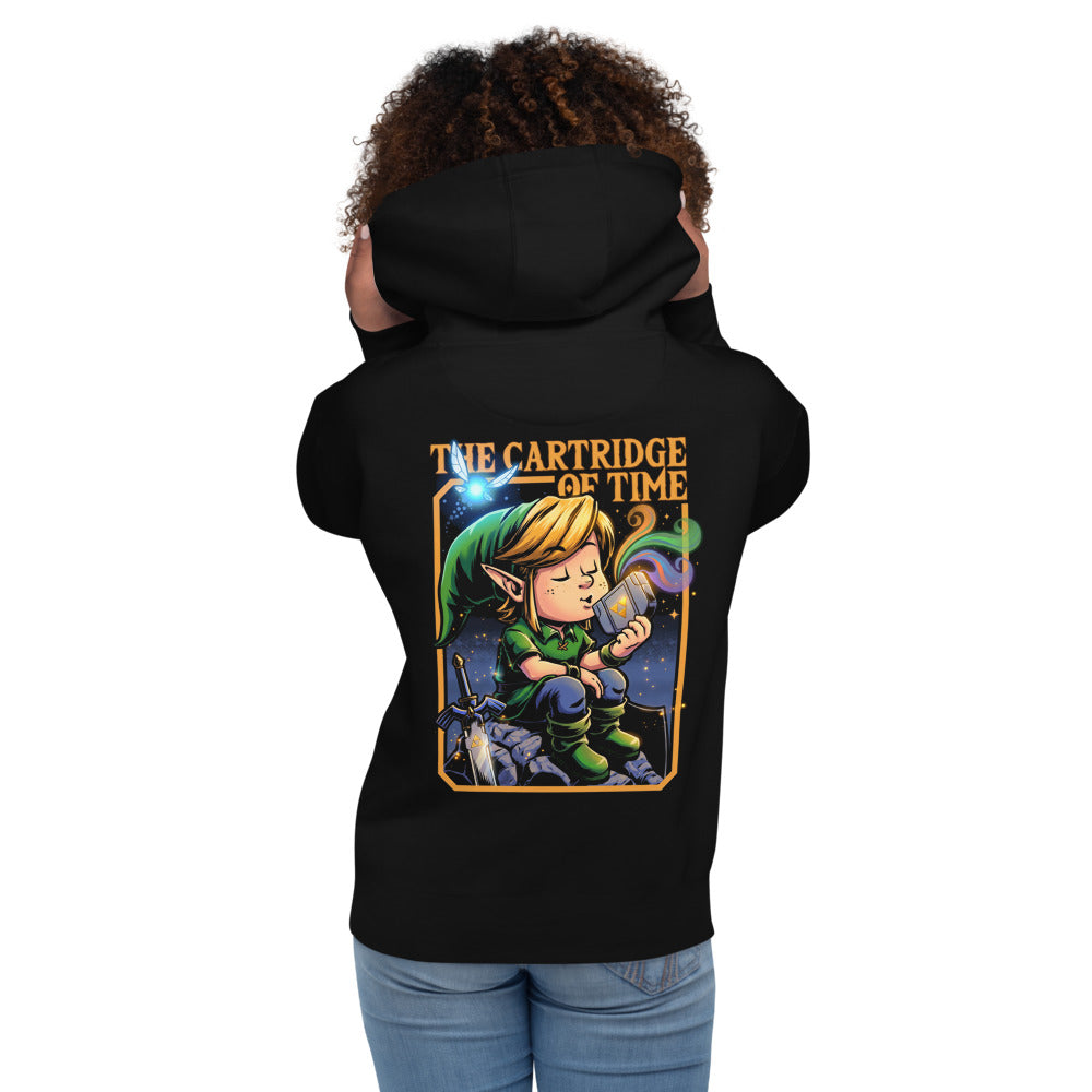 Hoodie Zelda Link The Cartridge Of Time - Modelo femenina espalda