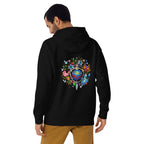 Hoodie Zelda Tattoo Flash Majoras Mask Rupees - Modelo masculino espalda