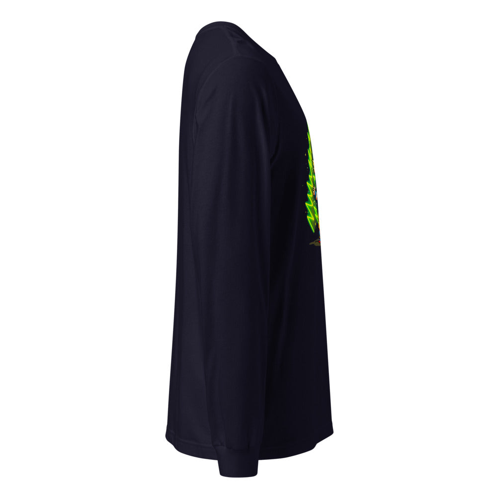 Manga Larga Goku Super Saiyan Peanuts Scream Green Aura - Lateral fantasma