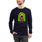 Manga Larga Goku Super Saiyan Peanuts Scream Green Aura - Modelo masculino