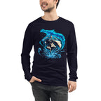 Manga Larga Water Wizard Blue Dragon Splash - Modelo masculino