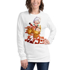 Manga Larga Anime Girl Yellow Sweater Red Glasses - Modelo femenina