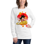 Manga Larga Dragon Ball Kid Goku Flying Nimbus - Modelo femenina