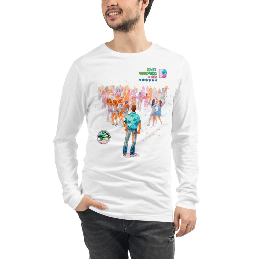Manga Larga GTA Vice City Dance Floor Watercolor - Modelo masculino