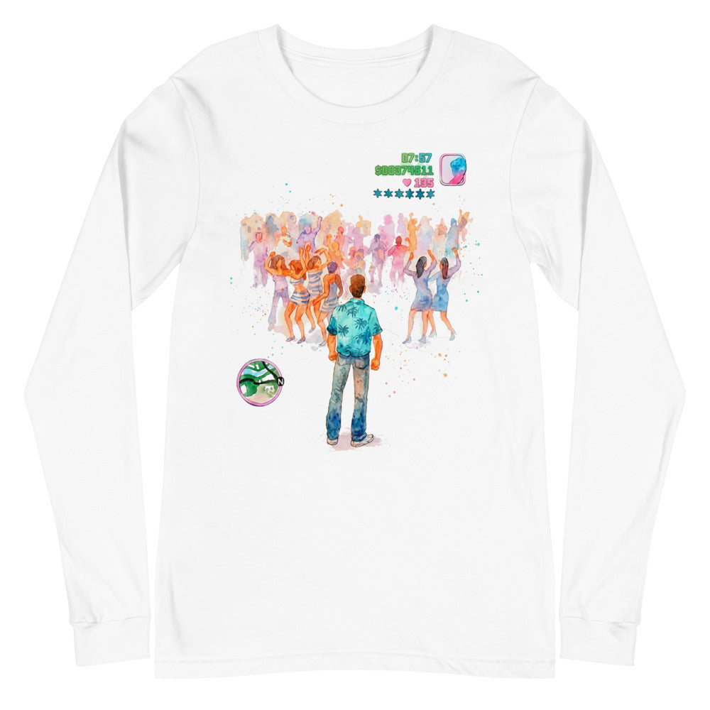 Manga Larga GTA Vice City Dance Floor Watercolor - Plano