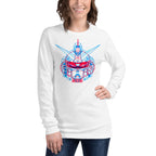 Manga Larga Gundam Red Blue Double Exposure - Modelo femenina