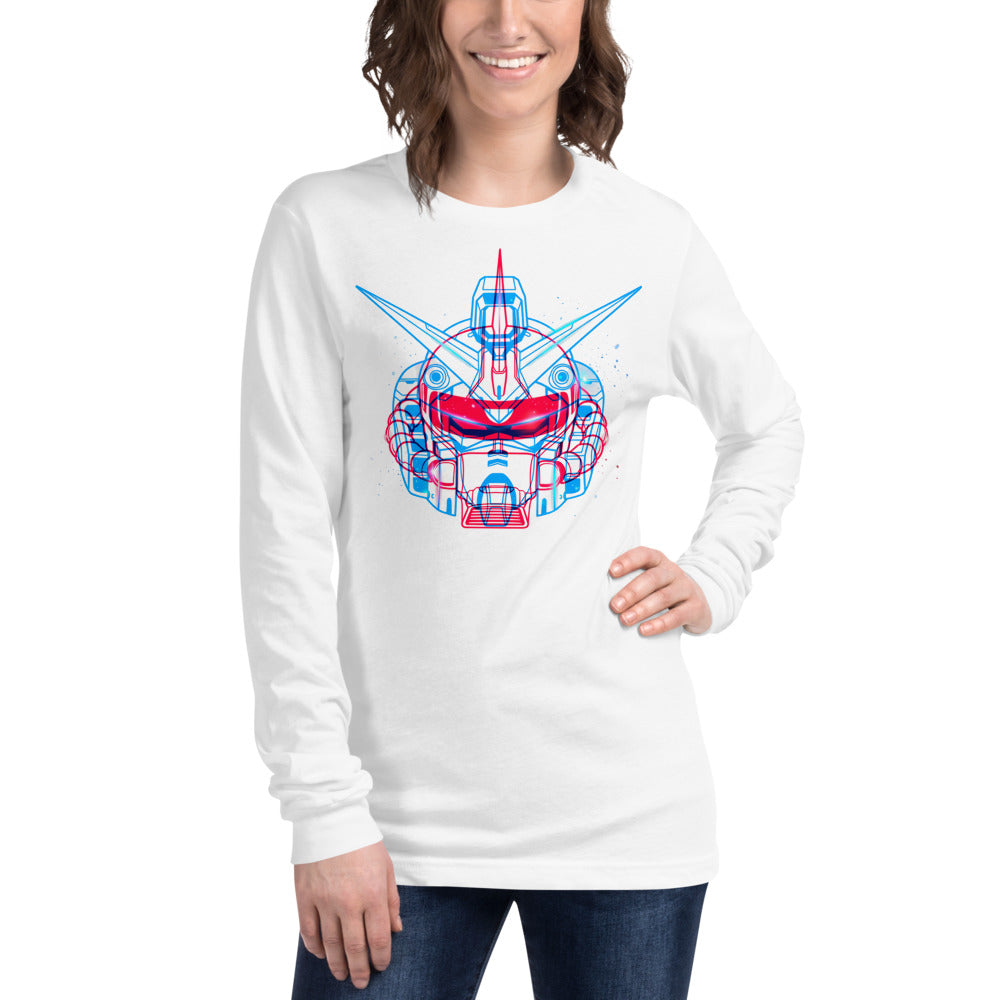 Manga Larga Gundam Red Blue Double Exposure - Modelo femenina