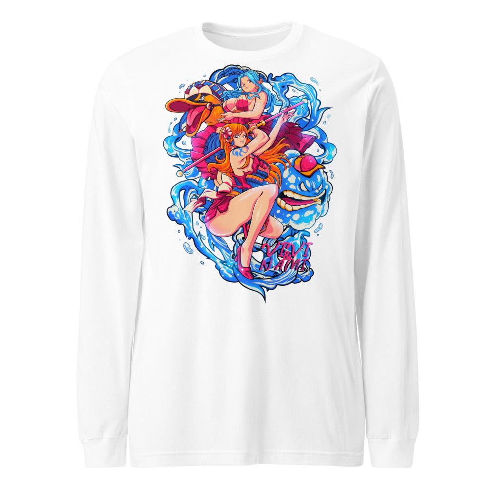 Manga Larga One Piece Nami Vivi Water Splash - Frente
