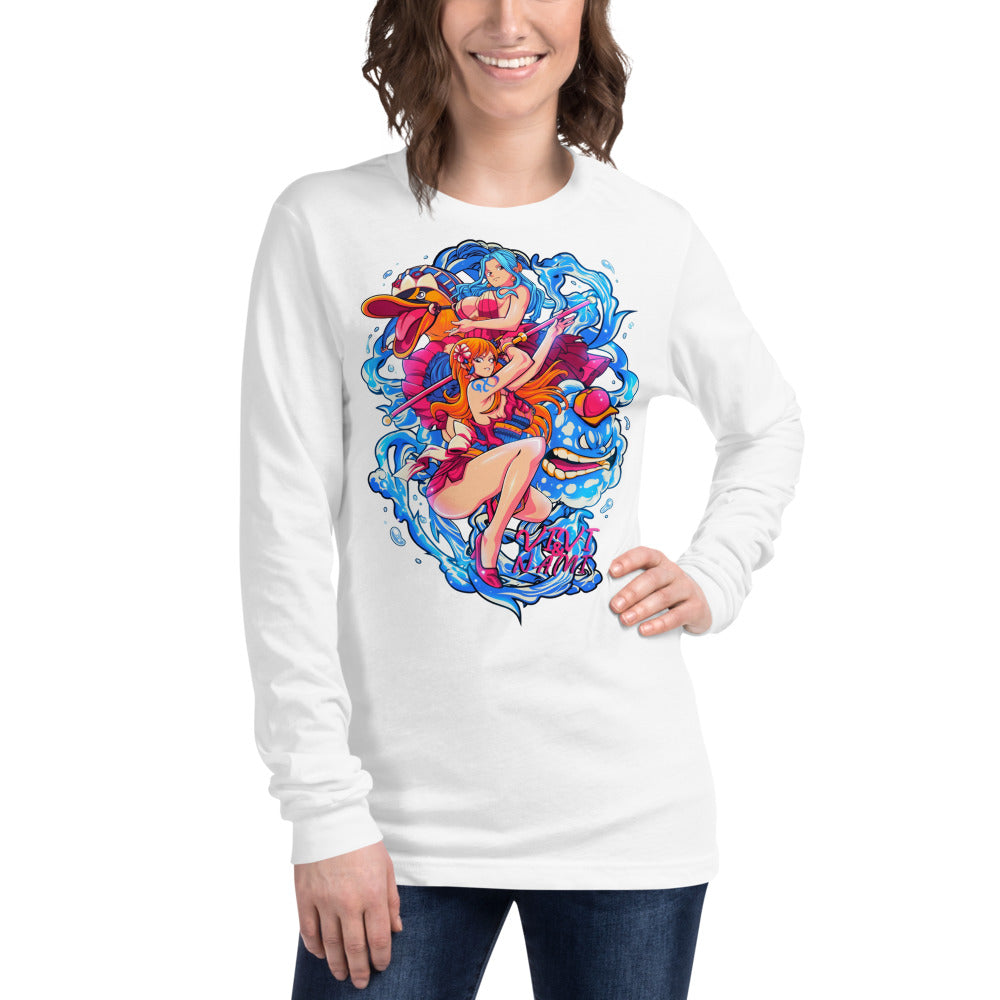 Manga Larga One Piece Nami Vivi Water Splash - Modelo femenina