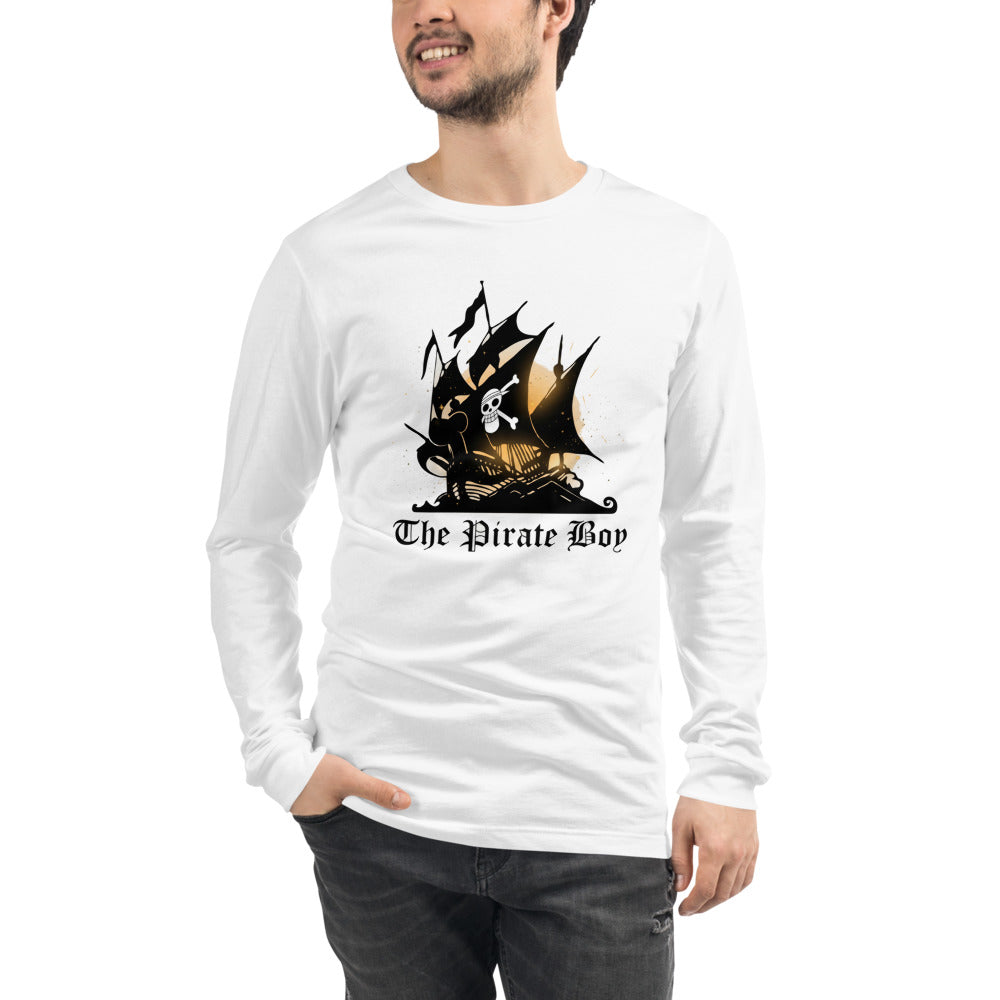 Manga Larga The Pirate Boy Skull Flag Ship - Modelo masculino