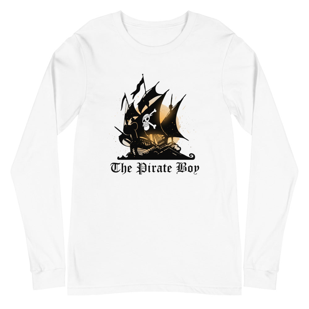 Manga Larga The Pirate Boy Skull Flag Ship - Plano