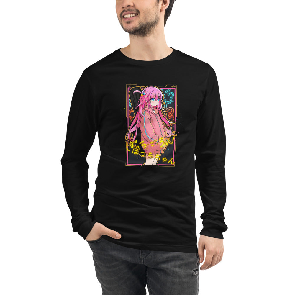 Manga Larga Bocchi The Rock Sad Hoodie Anime - Modelo masculino