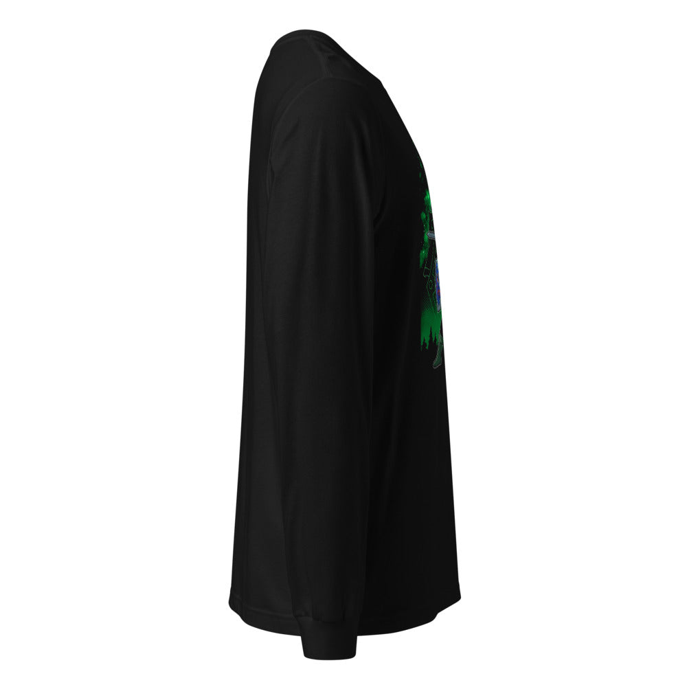 Manga Larga Zelda Link Silhouette Green Glow - Lateral fantasma