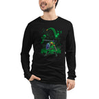 Manga Larga Zelda Link Silhouette Green Glow - Modelo masculino