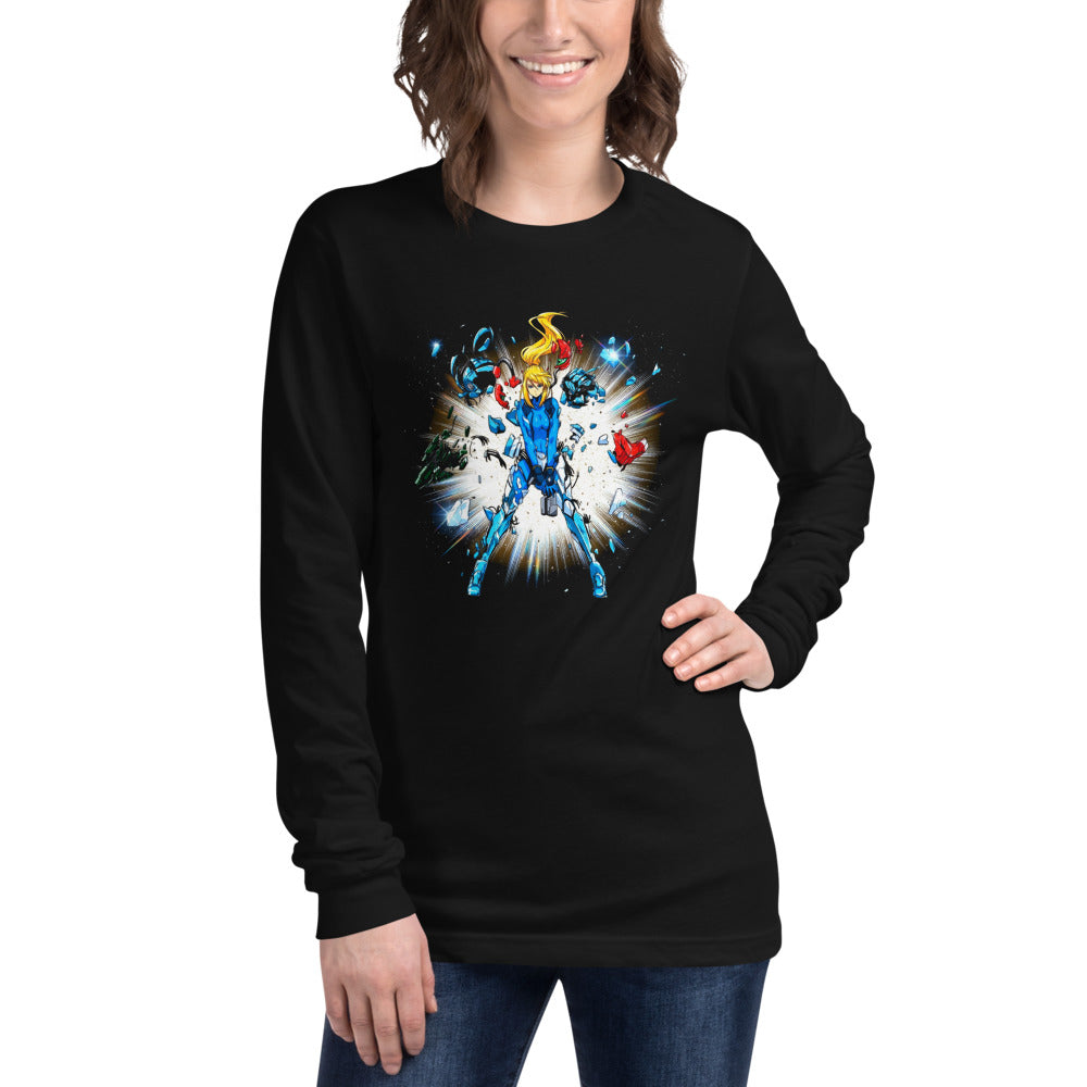 Manga Larga Zero Suit Shatter Metroid - Modelo femenina