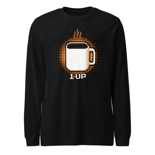 Manga Larga 1 Up Pixel Coffee Mug Amber Glow - Frente