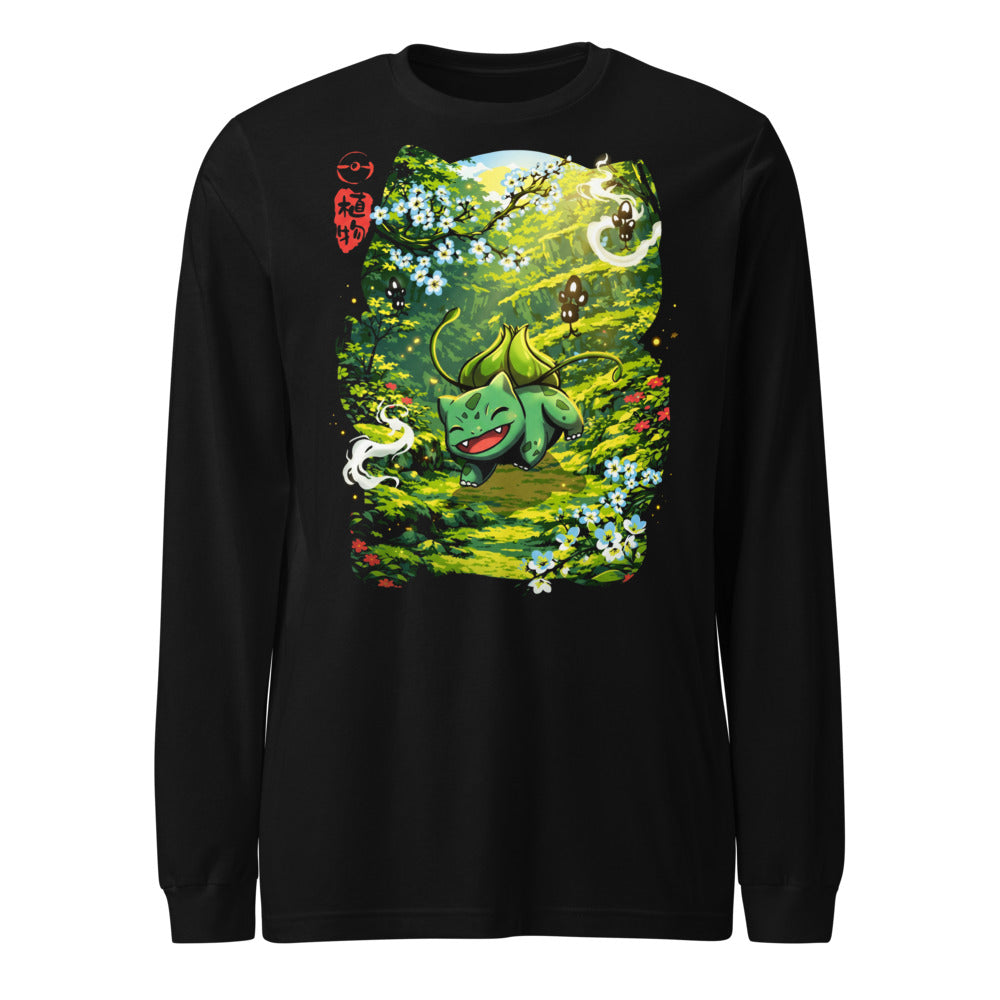 Manga Larga Bulbasaur Sunlit Blossom Forest - Frente