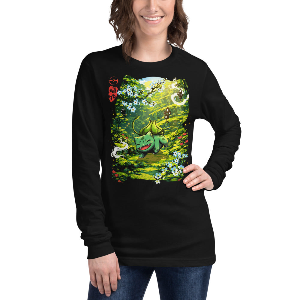Manga Larga Bulbasaur Sunlit Blossom Forest - Modelo femenina
