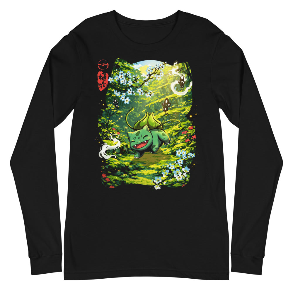 Manga Larga Bulbasaur Sunlit Blossom Forest - Plano