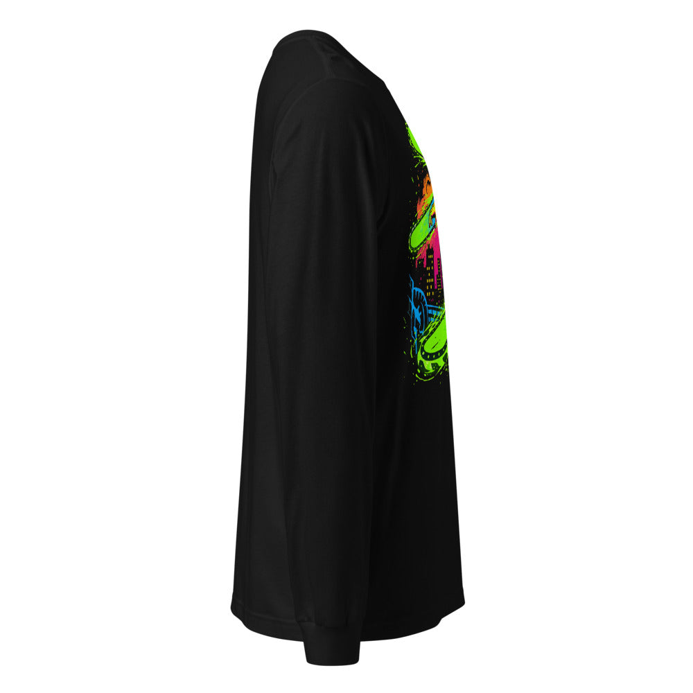 Manga Larga Chainsaw Man Neon Splatter City - Lateral fantasma