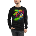 Manga Larga Chainsaw Man Neon Splatter City - Modelo masculino